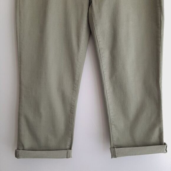 SANTANA JEANS Tummy Control Cropped Casual Capri Pants Green Sz 16 - Picture 4 of 13